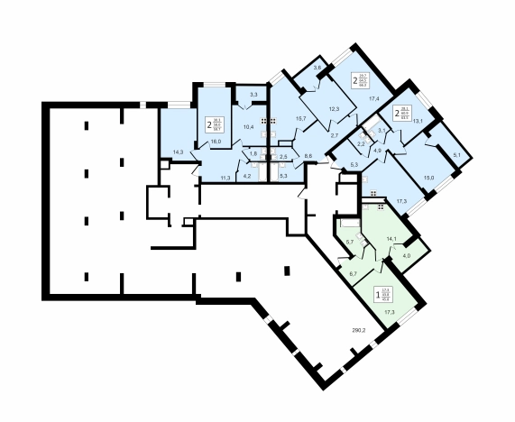 Купить трехкомнатную квартиру на улице Станкевича в Воронеже. Вариант № 152327, 12, площадь -  квм, цена 15749532 рублей