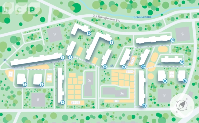 Купить трехкомнатную квартиру в ЖК Ржевский парк в Ленинградской области. Вариант № 7600078, 1, площадь - квм, цена 8704684 рублей