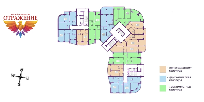 Купить однокомнатную квартиру в новостройках в ЖК Отражение в Владимире. Вариант № 74068, 11, площадь -  квм, цена 8656250 рублей