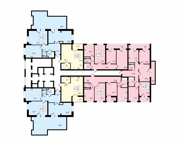 Купить трехкомнатную квартиру на улице Станкевича в Воронеже. Вариант № 152327, 10, площадь -  квм, цена 15749532 рублей