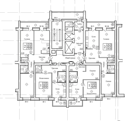 . Вариант № 2353249, 3, площадь - 70.1 квм, цена 9113000 рублей