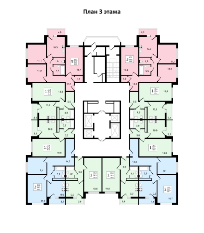 Купить квартиру в новостройках в ЖК Задонье в Воронеже. Вариант № 127417, 25, площадь -  квм, цена 8158587 рублей
