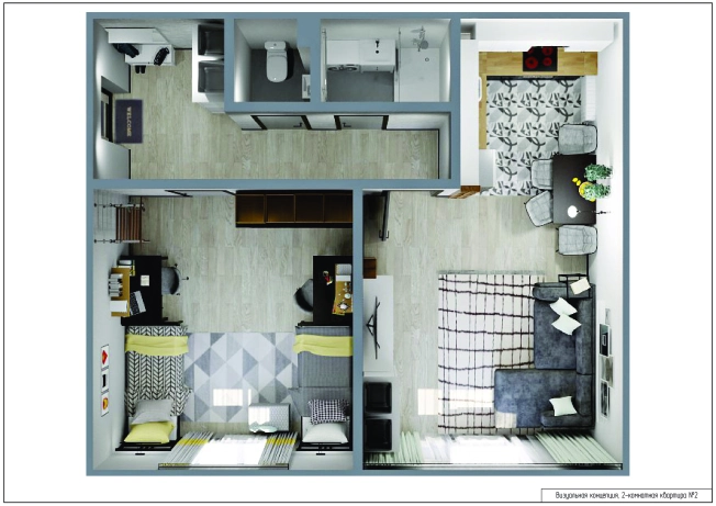 Купить Студию в Сыктывкаре. Вариант № 35919, 3, площадь -  квм, цена 3740730 рублей