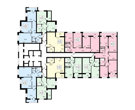 Купить трехкомнатную квартиру на улице Станкевича в Воронеже. Вариант № 152327, 9, площадь -  квм, цена 15749532 рублей