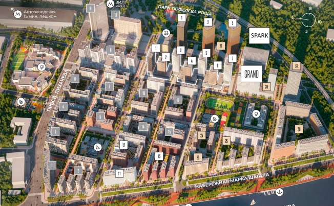 Купить Студию в новостройках у метро Хорошево в Москве. Вариант № 61112, 15, площадь - квм, цена 38170905 рублей