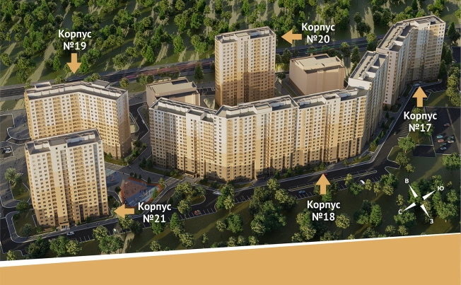 Купить трехкомнатную квартиру в ЖК Стороны Света 2 в Ленинградской области. Вариант № 7790517, 5, площадь -  квм, цена 9333780 рублей