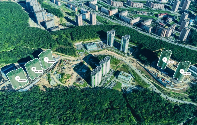 Купить двухкомнатную квартиру в ЖК «Изумрудный» в Владивостоке. Вариант № 9824096, 11, площадь -  квм, цена 11451020 рублей