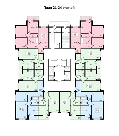 Купить квартиру в новостройках в ЖК Задонье в Воронеже. Вариант № 127417, 29, площадь -  квм, цена 8158587 рублей