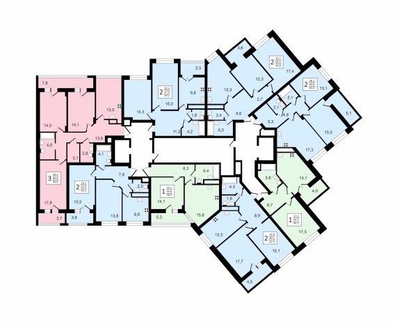 Купить трехкомнатную квартиру на улице Станкевича в Воронеже. Вариант № 152327, 11, площадь -  квм, цена 15749532 рублей