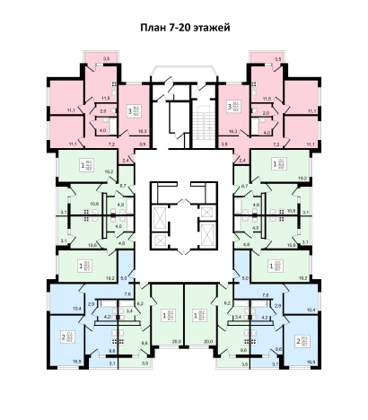 Купить квартиру в новостройках в ЖК Задонье в Воронеже. Вариант № 127417, 28, площадь -  квм, цена 8158587 рублей