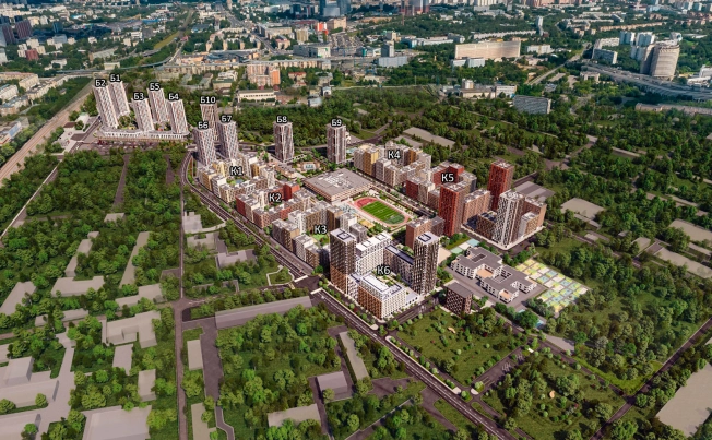 Купить многокомнатную квартиру в ЖК LIFE-Варшавская в Москве. Вариант № 77089, 13, площадь -  квм, цена 34260329 рублей