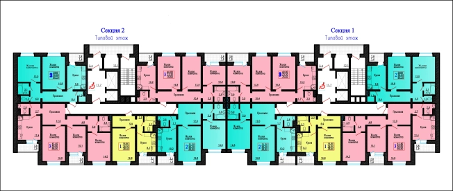 Жилые комплексы в Воронеже. Вариант № 2234, 5, цена 4805800 рублей