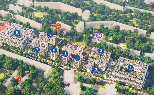 . Вариант № 1876, 5, площадь - от от 40 м² квм, цена от 11 738 000 ₽ рублей