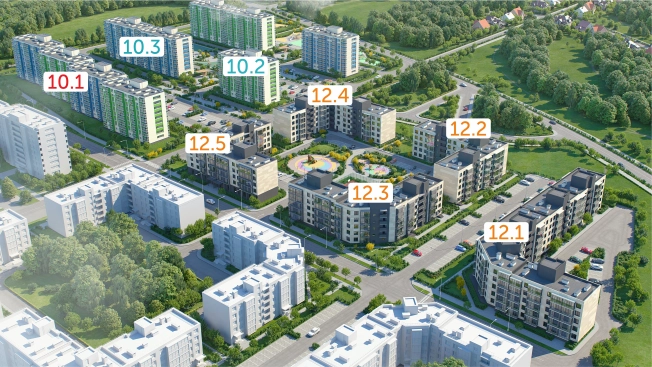 . Вариант № 1753, 6, площадь - от за 33.9 м² квм, цена  рублей