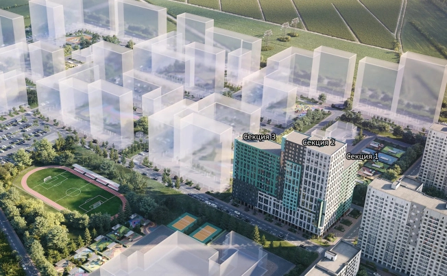 . Вариант № 3664, 1, площадь - от от 24 м² квм, цена от 4 409 756 ₽ рублей