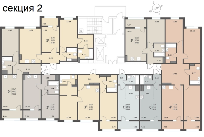 Жилые комплексы в Воронеже. Вариант № 3195, 9, цена 5694540 рублей