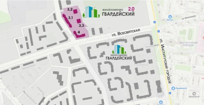 . Вариант № 9, 14, площадь - от от 42 м² квм, цена от 3 644 000 ₽ рублей