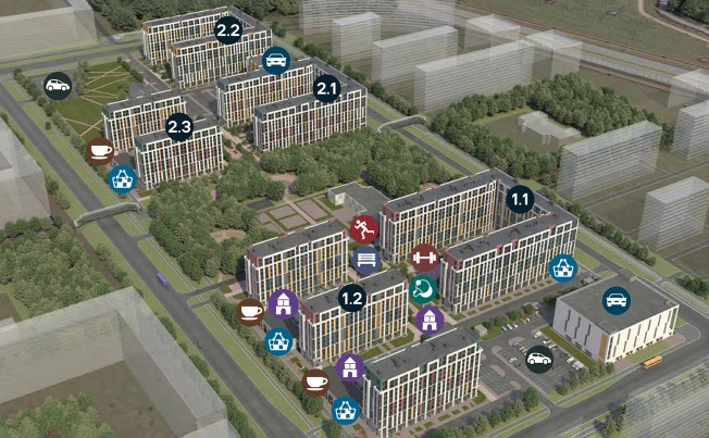 . Вариант № 2085, 5, площадь - от от 22 м² квм, цена от 4 428 888 ₽ рублей