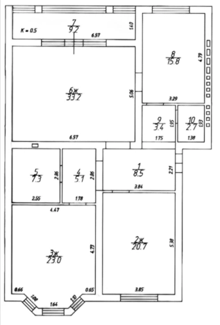 . Вариант № 2616, 49, площадь - от за 128.5 м² квм, цена  рублей