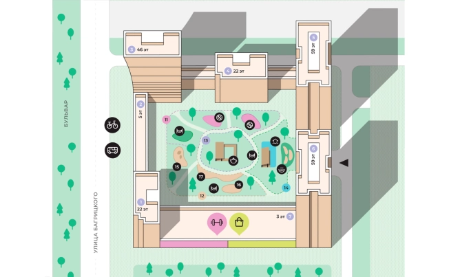 . Вариант № 4181, 5, площадь - от от 21 м² квм, цена от 18 614 400 ₽ рублей