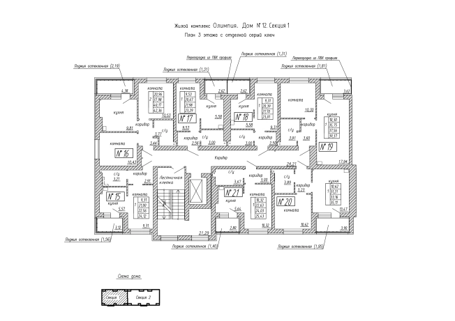 Жилые комплексы в регионе Калининградская область. Вариант № 476, 3, цена 3008000 рублей