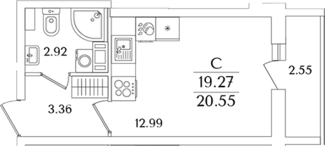 Купить Студию в районе исторический  Сосновая Поляна в Санкт-Петербурге. Вариант № 6712655, 0, площадь -  квм, цена 7404307 рублей