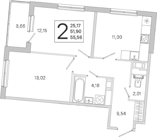 Купить двухкомнатную квартиру в новостройках в ЖК ЮгТаун. Олимпийские кварталы в Санкт-Петербурге. Вариант № 9638798, 0, площадь -  квм, цена 11719020 рублей