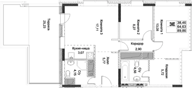 Купить квартиру в новостройках в СВАО в Москве. Вариант № 93206, 0, площадь - квм, цена 25312000 рублей