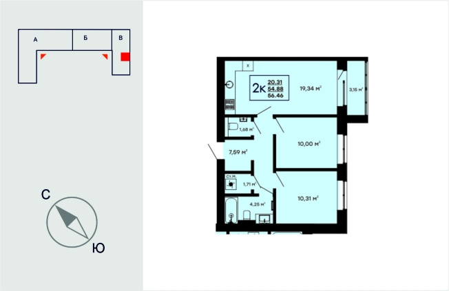 Купить квартиру в новостройках в Коврове. Вариант № 103402, 0, площадь -  квм, цена 6238255 рублей