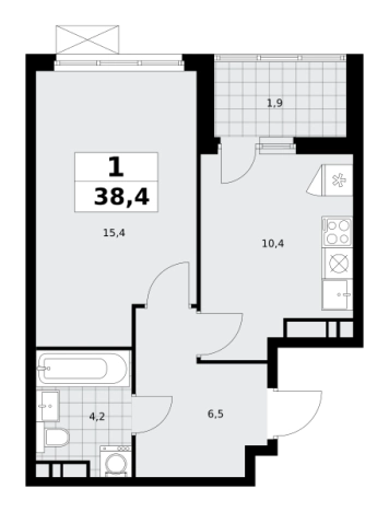 Купить однокомнатную квартиру в ЖК Скандинавия в Москве. Вариант № 1006916, 0, площадь -  квм, цена 12391680 рублей