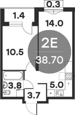Купить двухкомнатную квартиру в Одинцове. Вариант № 94563, 0, площадь -  квм, цена 6611895 рублей
