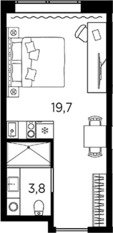 Купить Студию на улице проспект Стачек в Санкт-Петербурге. Вариант № 6228604, 0, площадь -  квм, цена 5288541 рублей