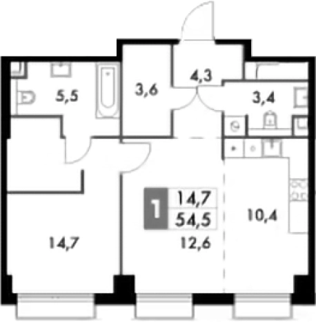 Купить квартиру у метро Хорошево в Москве. Вариант № 96239, 0, площадь -  квм, цена 32792650 рублей