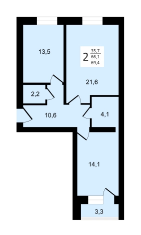 Купить квартиру в Вологодской области. Вариант № 370264, 9, площадь -  квм, цена 9513000 рублей