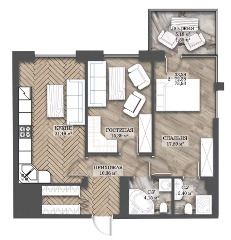 Купить квартиру в новостройках в Иванове. Вариант № 136012, 0, площадь -  квм, цена 9270822 рублей