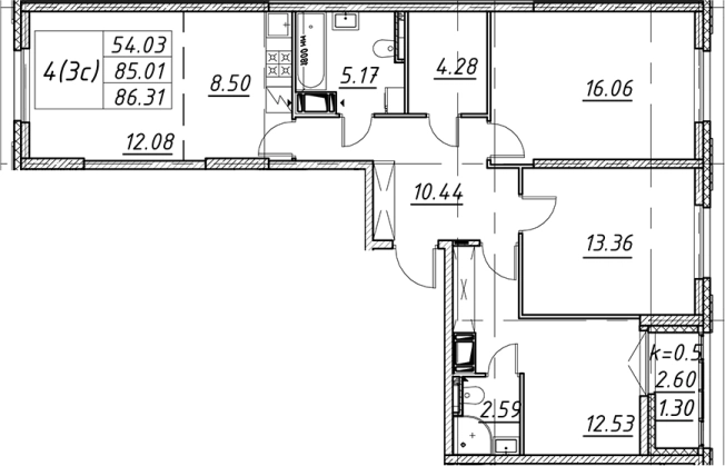 Купить многокомнатную квартиру в новостройках в ЖК Цивилизация на Неве в Санкт-Петербурге. Вариант № 7850574, 0, площадь -  квм, цена 30456900 рублей