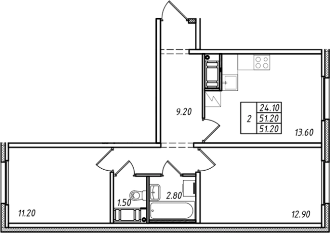Купить двухкомнатную квартиру на улице Александра Разгонина в Ленинградской области. Вариант № 9502818, 0, площадь -  квм, цена 8152985 рублей