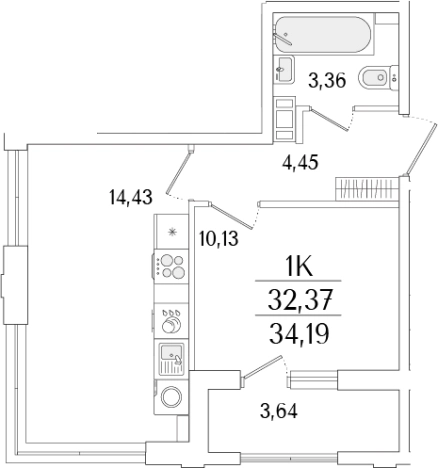 Купить двухкомнатную квартиру в новостройках в ЖК Гранат в Санкт-Петербурге. Вариант № 6258371, 0, площадь -  квм, цена 12571719 рублей