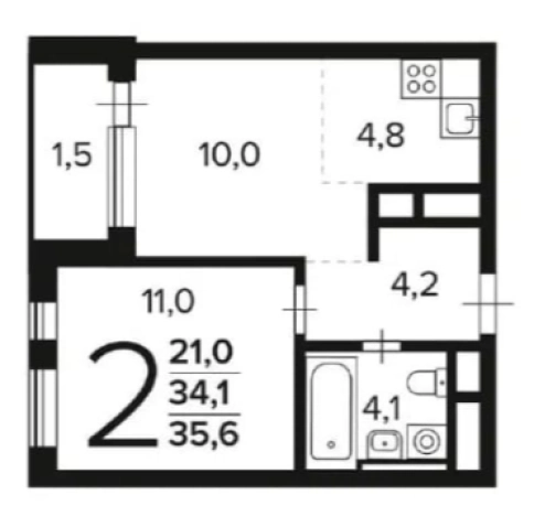 Купить квартиру в Москве. Вариант № 10004865, 0, площадь -  квм, цена 8250000 рублей