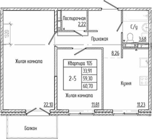 Купить квартиру в ЖК Арт Парк в Ленинградской области. Вариант № 8996105, 0, площадь -  квм, цена 8680100 рублей