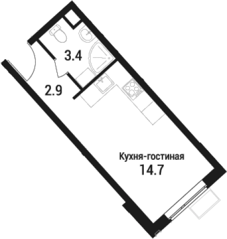 Купить Студию в ЖК Дом в Малаховке в Московской области. Вариант № 131818, 0, площадь - квм, цена 4089898 рублей