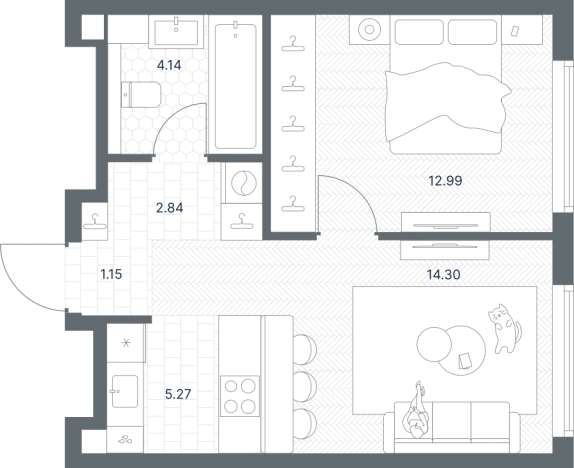 Купить однокомнатную квартиру в новостройках в районе Марьина Роща в Москве. Вариант № 10053104, 0, площадь -  квм, цена 22471921 рублей