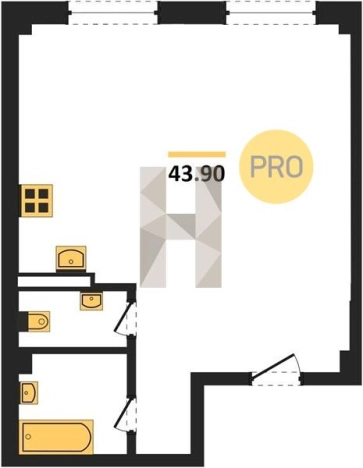 Купить однокомнатную квартиру в Приморском крае. Вариант № 72977, 0, площадь -  квм, цена 4609500 рублей