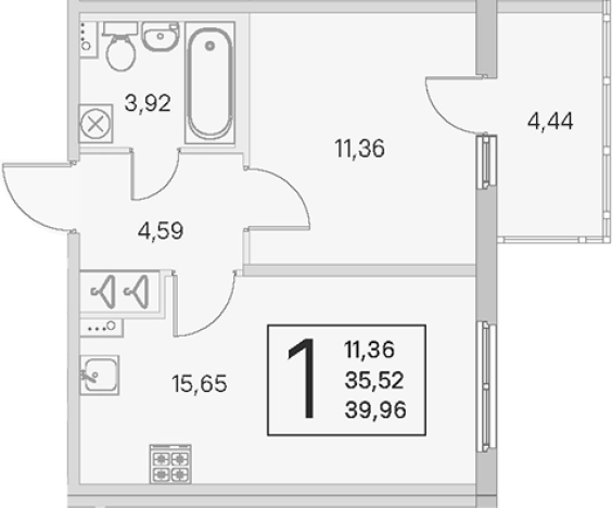 Купить двухкомнатную квартиру в новостройках у метро Проспект Ветеранов в Санкт-Петербурге. Вариант № 6866514, 0, площадь -  квм, цена 8148288 рублей