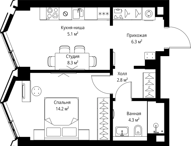 Купить квартиру в районе Савёловский в Москве. Вариант № 141393, 0, площадь - квм, цена 29520000 рублей