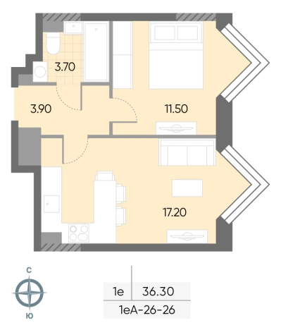Купить однокомнатную квартиру в новостройках в районе Москворечье-Сабурово в Москве. Вариант № 9333679, 0, площадь -  квм, цена 18332770 рублей