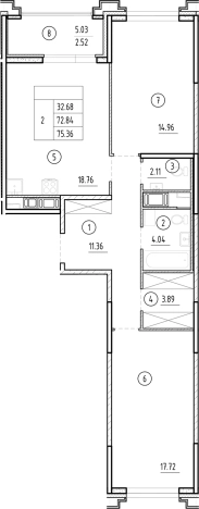 Купить трехкомнатную квартиру в новостройках у метро Горный институт в Санкт-Петербурге. Вариант № 6230945, 0, площадь -  квм, цена 26285568 рублей
