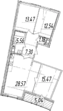 Купить квартиру в новостройках в Санкт-Петербурге. Вариант № 104832, 0, площадь -  квм, цена 35507840 рублей
