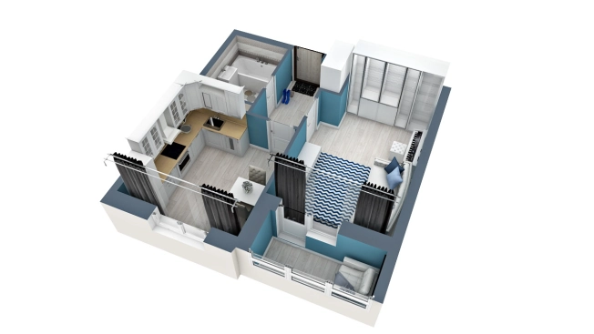 Купить квартиру в новостройках в ЖК "Смоленская 3Б" в смарт-квартале VERIZINO life в Владимире. Вариант № 5252321, 3, площадь -  квм, цена 4514400 рублей