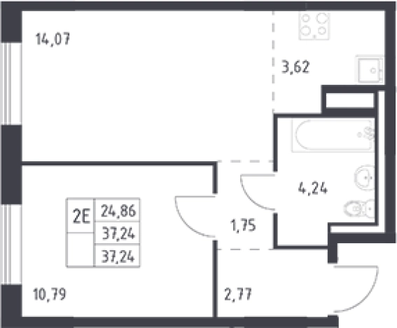 Купить квартиру в ЖК Квартал Лаголово в Ленинградской области. Вариант № 6708004, 0, площадь -  квм, цена 5199598 рублей